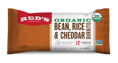 RED'S NATURAL FOODS: Organic Bean, Rice & Cheddar Burrito, 5 oz